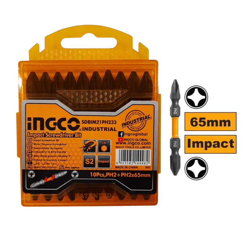 Embouts noir 10pcs 65mm ingco