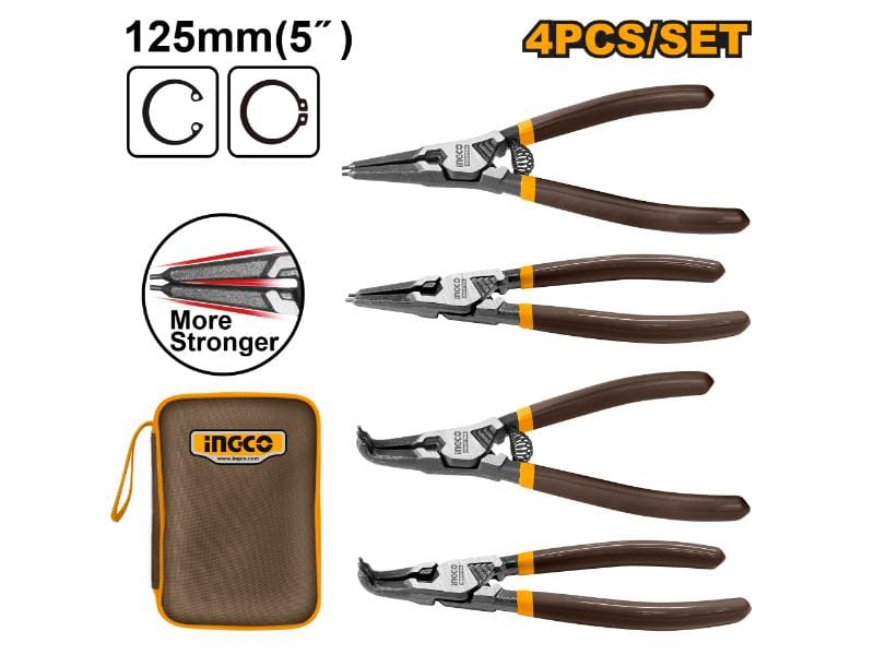 Ensemble de pinces circlip 4 pcs ingco