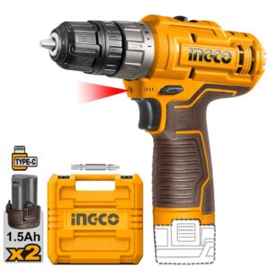 visseuse 12V 1,5A 2batterie TYPE C ingco