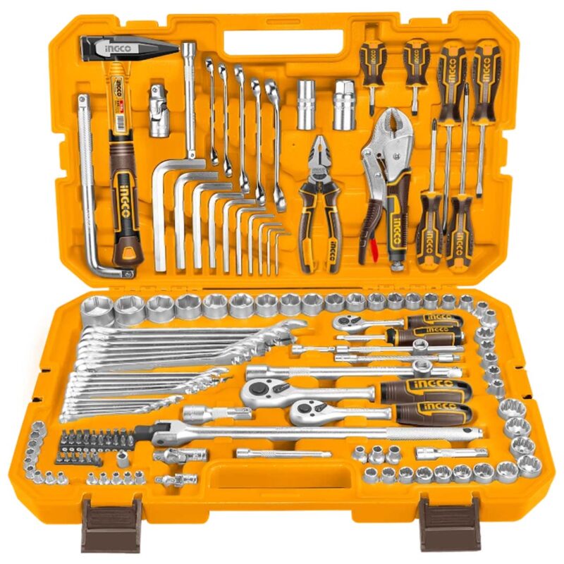 Ensemble d'outils à main 142 pièces 1/2" et 3/8" ingco