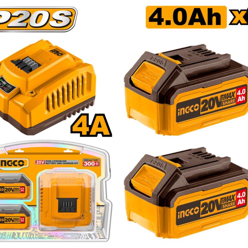 Kit Batterie Et Chargeur 20v 4a ingco