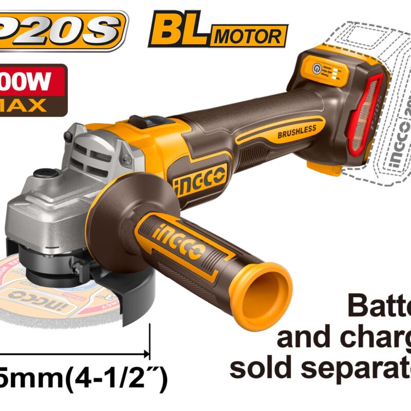 Meuleuse d'angle 20V brushless + Variateur de Vitesse sans batterie