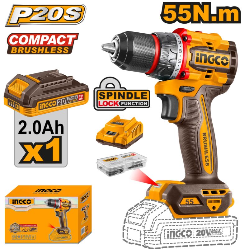 Perceuse à percussion 55NM Brushless CDLI205582