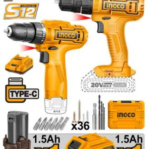 Kit Duo Perceuse 20V et 12V + 50 accessoires ckli20122