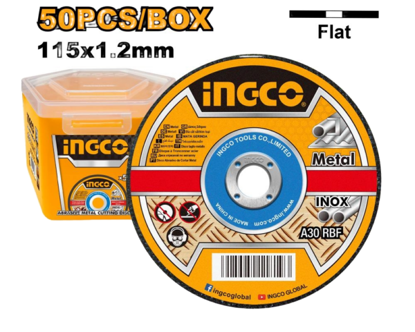 Set de disques de coupe métallique abrasifs 50pcs ingco