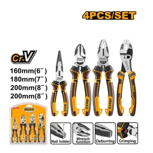 Lot de 4 pinces à lame ronde HKPS28468