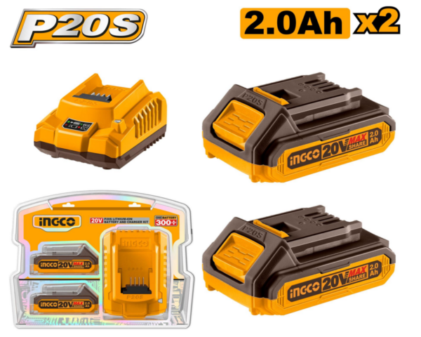 Kit Batterie Et Chargeur 20v 2a ingco