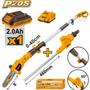 Taille-haie sans fil+scie à élaguer sans fil CPTS201681 ingco