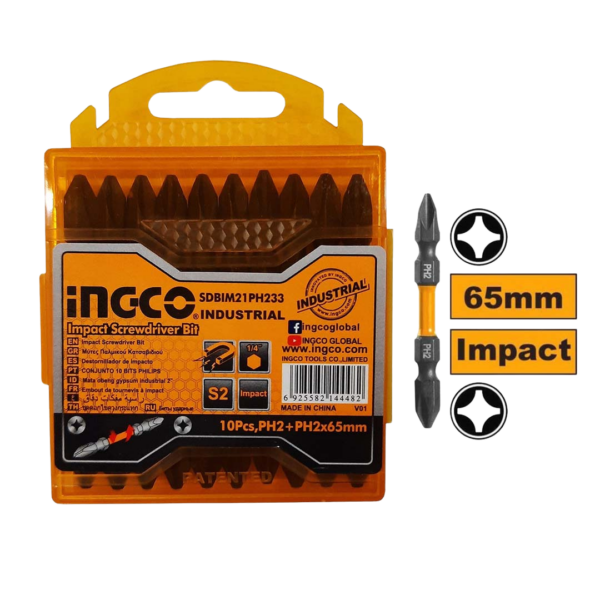 Embouts noir 10pcs 65mm ingco