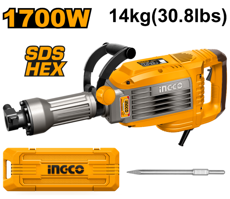 marteau piqueur 1700w sds max 14KG ingco