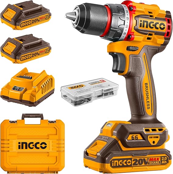 Perceuse Visseuse brushless 66NM CDLI20668 ingco