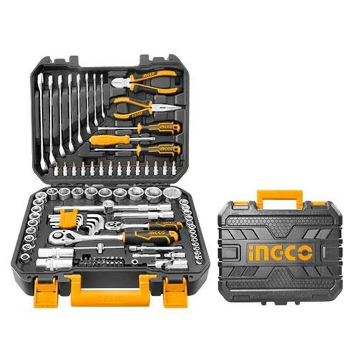 Ensemble d'outils à main 100 pièces 1/2" et 1/4" ingco