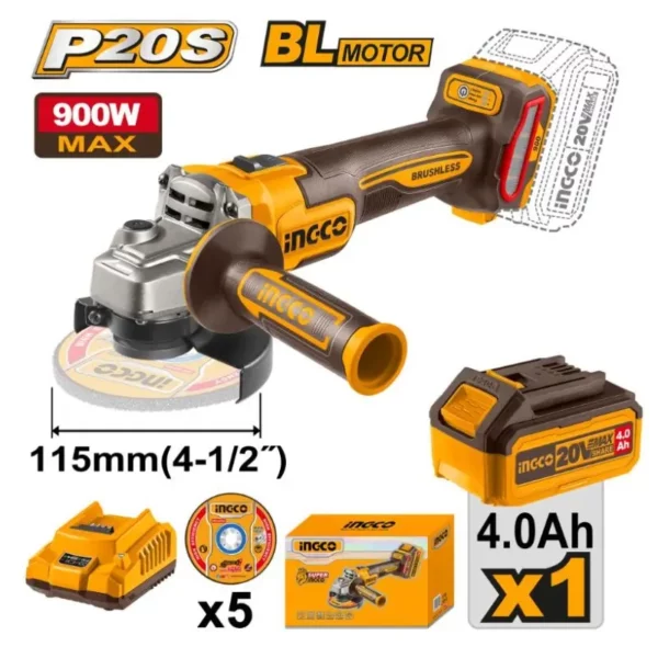 Meuleuse d'angle brushless 4ah + Variateur de vitesse