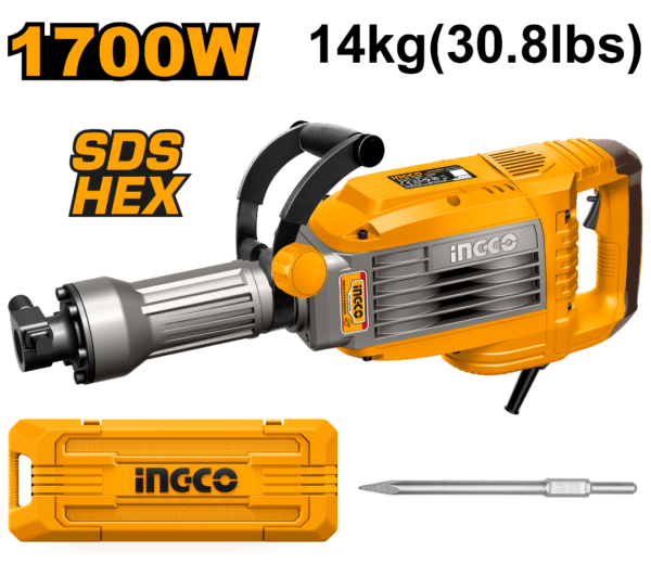 marteau piqueur 1700w sds max 14KG ingco
