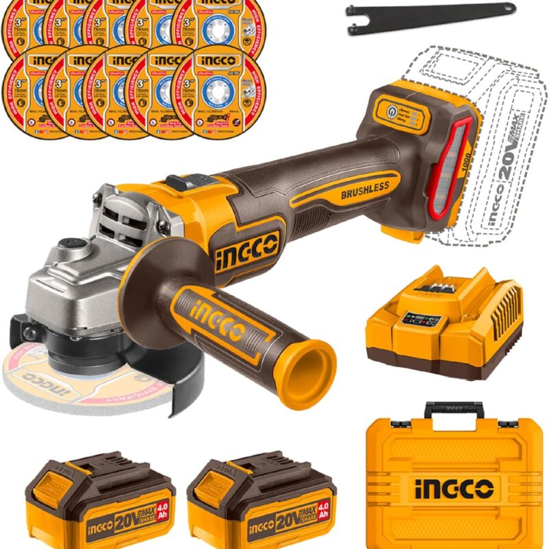 Meuleuse d'angle 20V 1000W Ø115mm avec variateur de vitesse