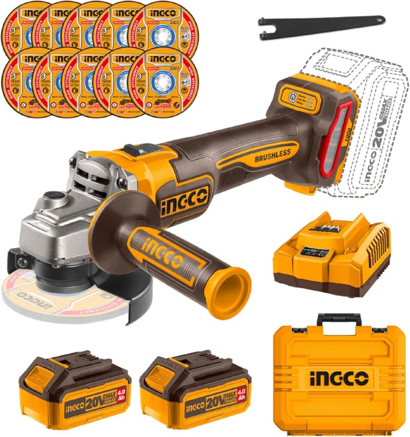 Meuleuse d'angle 20V 1000W Ø115mm avec variateur de vitesse