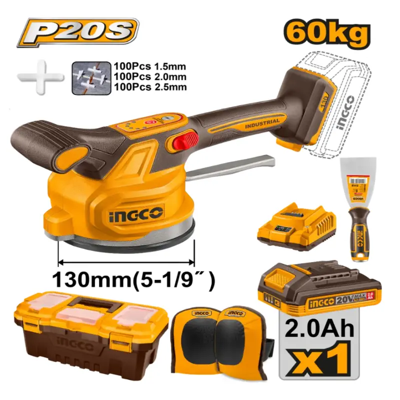 vibreuse carrelage 20V ingco 60kg