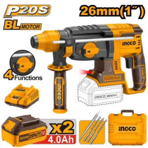 Marteau Perforateur 20v 4ah 2b 1c valise INGCO