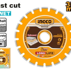 Disque diamanté pour la découpe de l’asphalte et du béton 355mm(14")x 25.4mm INGCO