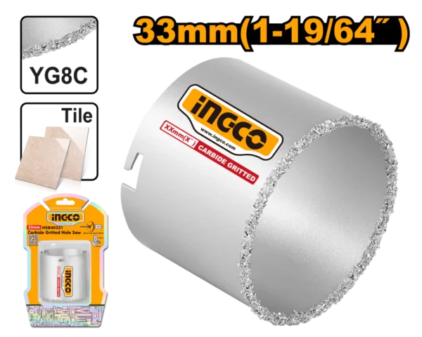 Scie cloche au carbure de 33 mm