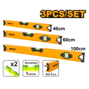 Set de niveau à bulle 3 pièces