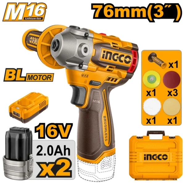 Polisseuse sans fil 16v 2A INGCO