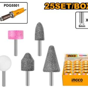 Set de 25 accessoires pour meulage à matrices INGCO