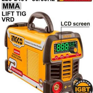 Poste soudure 200A Onduleur MMA-TIG affichage LED INGCO