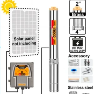 Pompe Solaire immergée 2HP moteur triphasé 1500w INGCO