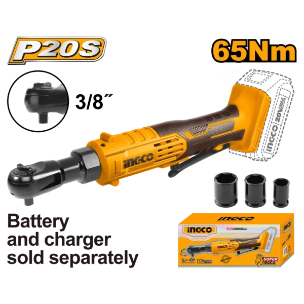 Cliquet Réversible 65Nm 20V sans batterie INGCO