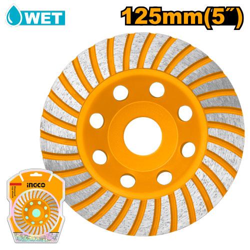 Disque boisseau diamanté 125mm INGCO