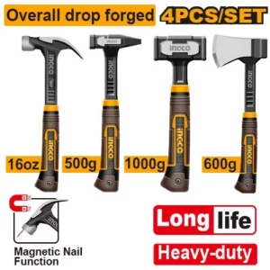 Jeu de 4 marteaux INGCO