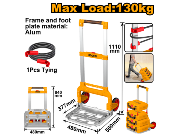 Chariot pliant 130 KG INGCO