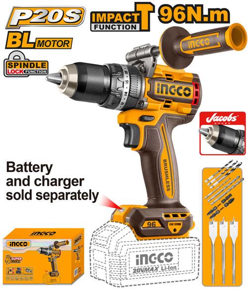Perceuse à percussion 96NM Brushless sans batterie et chargeur