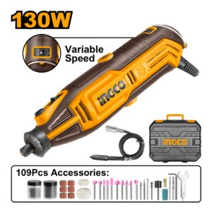 Mini meuleuse 130W vitesse variable avec 109 accessoires