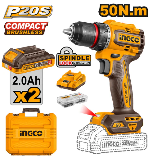 Perceuse Visseuse Sans Fil 20V 50Nm INGCO