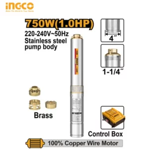 Pompe Immergée 1HP 750W (80m) INGCO