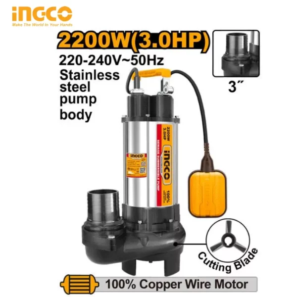 Pompe Vide Cave 3HP 2200W INGCO