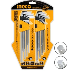 Jeu de 18 clés hexagonales et Torx INGCO
