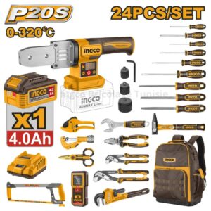 Kit plomberie sans fil 20V 24 pièces INGCO