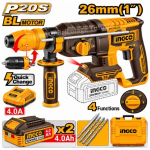 Marteau perforateur sans fil 20V 26mm Quick Change INGCO