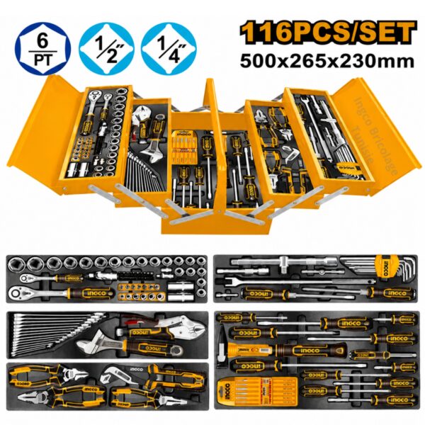 Coffret d'outils 116 pièces INGCO