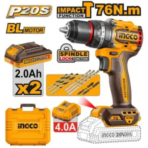 Perceuse à percussion sans fil 20V Brushless 76Nm INGCO