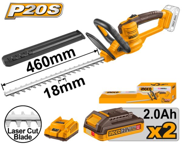 Taille-haie 460mm sans fil 20V INGCO